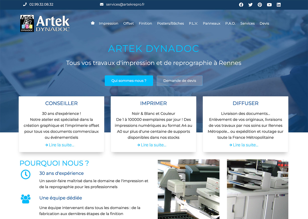 ARTEK Dynadoc - Impression et reprographie professionnelle à Rennes